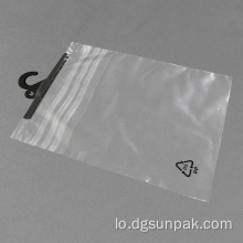 polybags Poolgraadable ທີ່ໃຊ້ແລ້ວທີ່ໃຊ້ແລ້ວສະແດງຖົງ hook